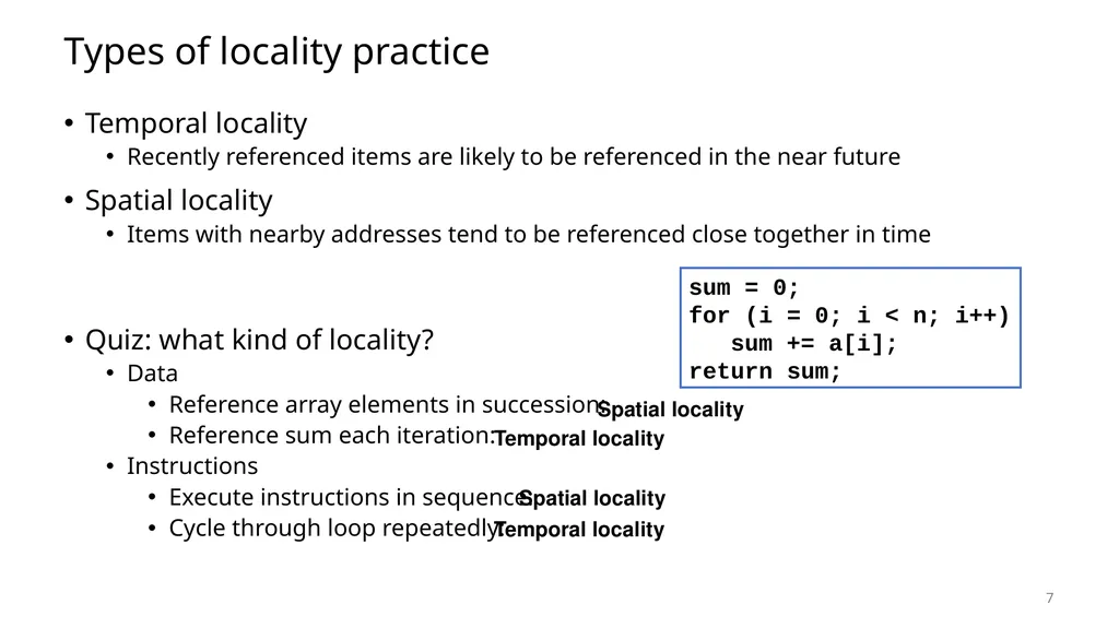 Lecture 12 Cache Memories CS213 – Intro to - slide 7 of 57