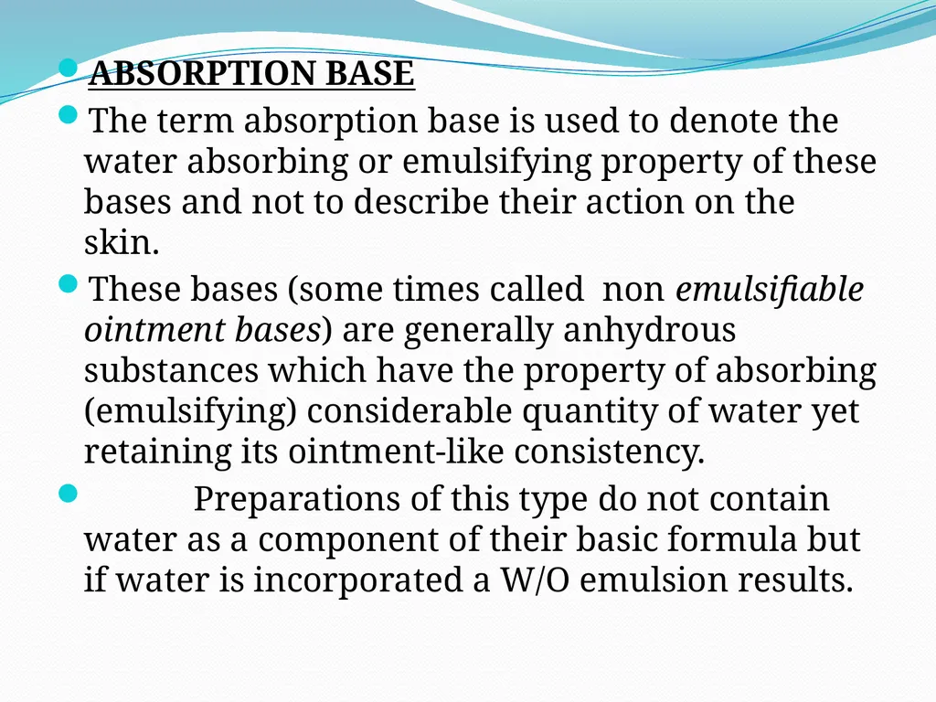 SEMISOLID DOSAGE FORMS - Ointments, Pastes, - slide 21 of 96