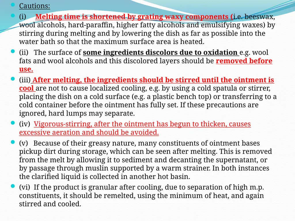 SEMISOLID DOSAGE FORMS - Ointments, Pastes, - slide 53 of 96