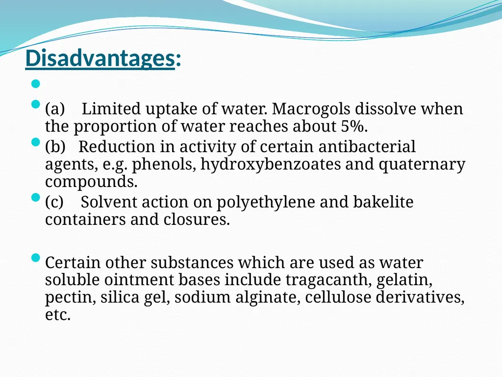 SEMISOLID DOSAGE FORMS - Ointments, Pastes, - slide 33 of 96