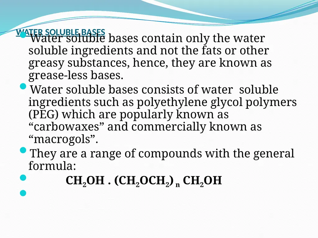 SEMISOLID DOSAGE FORMS - Ointments, Pastes, - slide 30 of 96