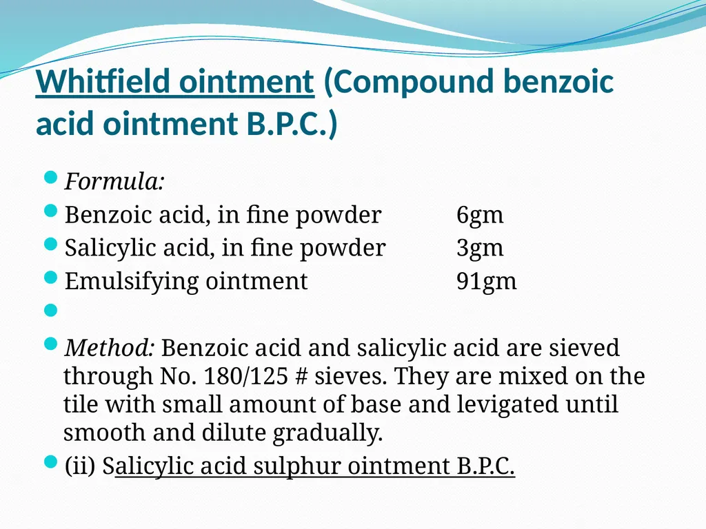 SEMISOLID DOSAGE FORMS - Ointments, Pastes, - slide 50 of 96