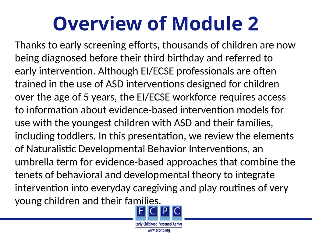 Addressing Autism in Early Intervention Practice - slide 3 of 53