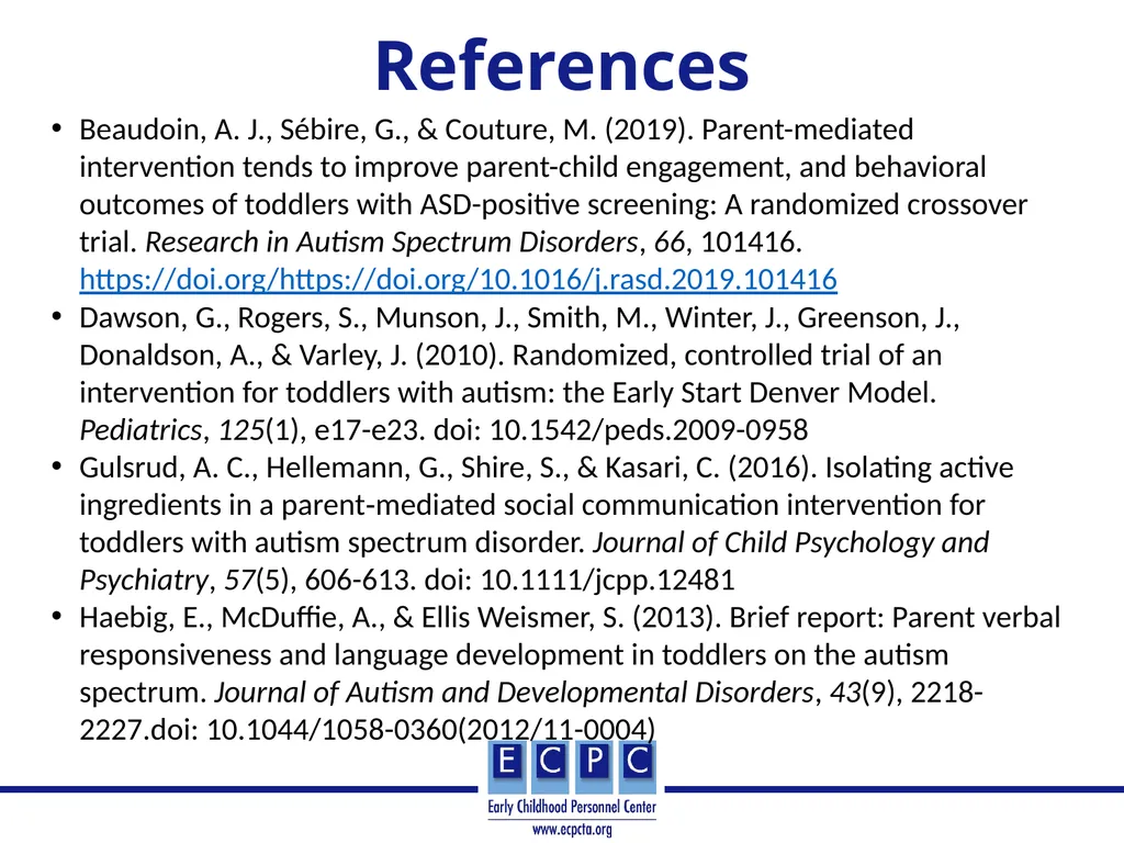 Addressing Autism in Early Intervention Practice - slide 48 of 53