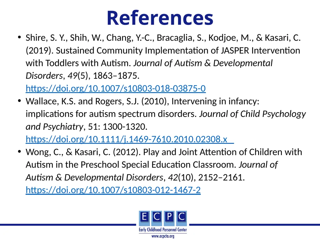 Addressing Autism in Early Intervention Practice - slide 51 of 53