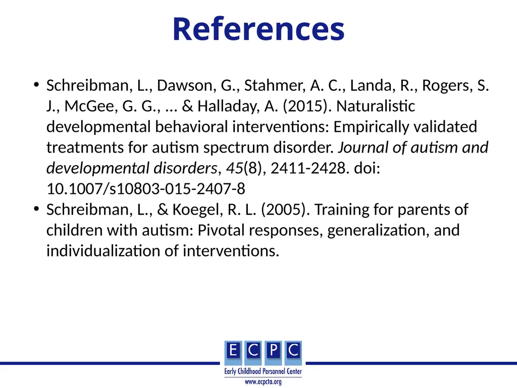 Addressing Autism in Early Intervention Practice - slide 52 of 53