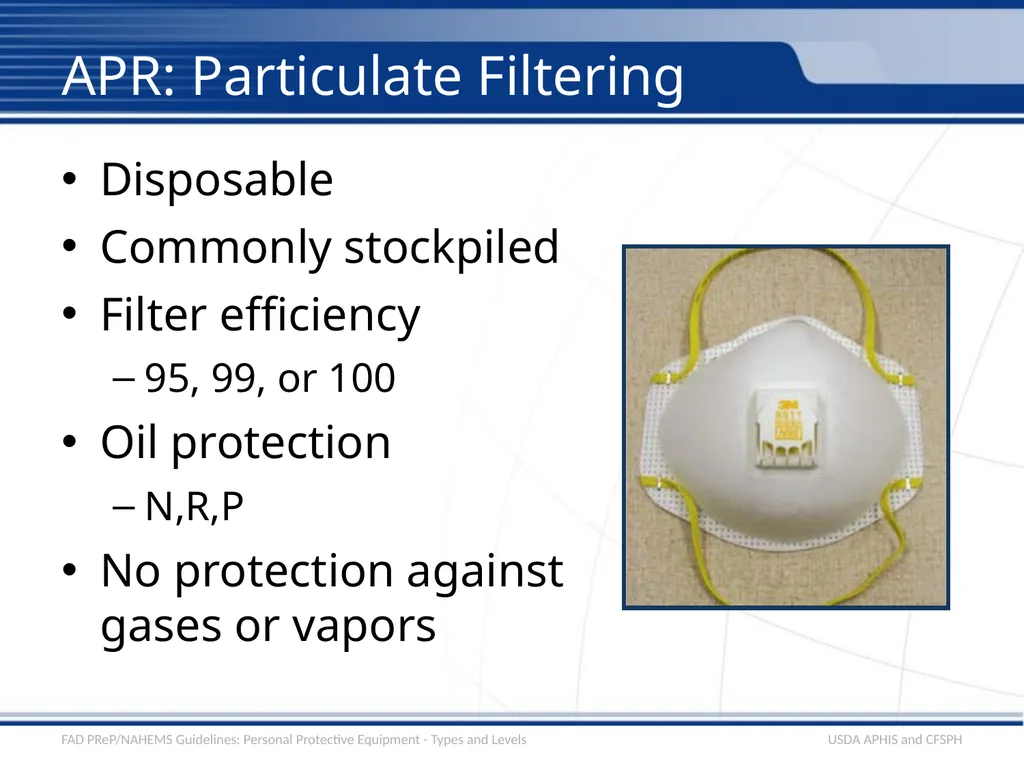 Personal Protective Equipment Types and Levels - slide 7 of 24