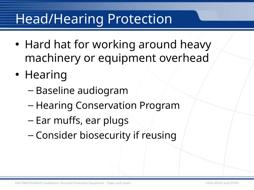 Personal Protective Equipment Types and Levels - slide 16 of 24