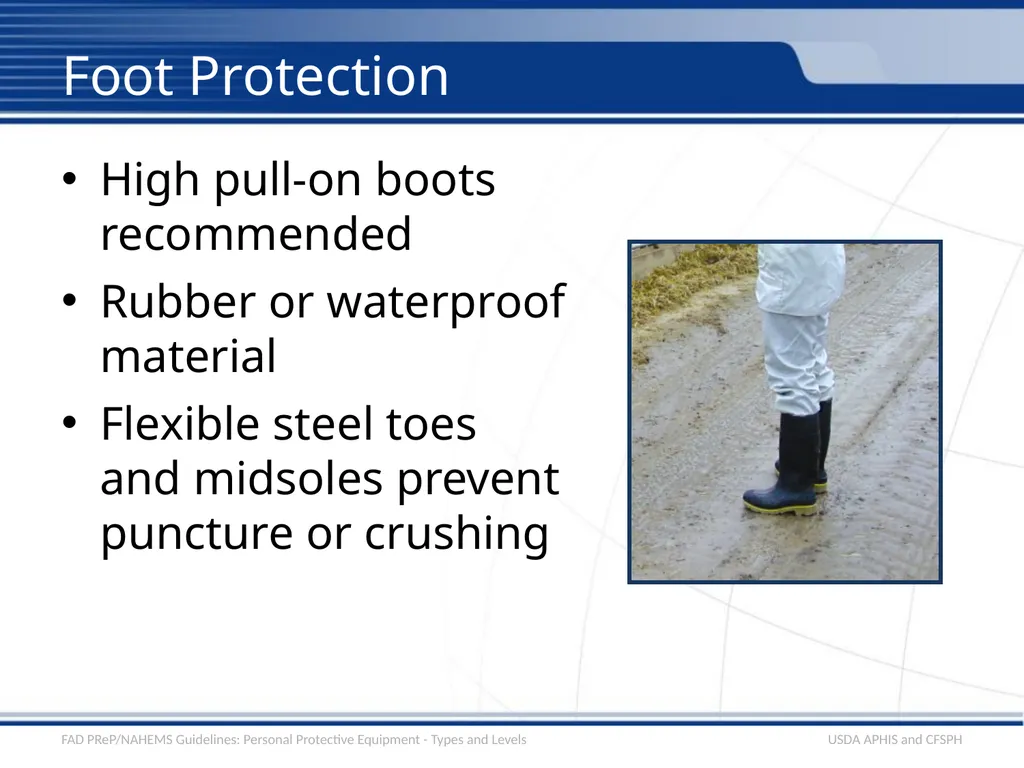 Personal Protective Equipment Types and Levels - slide 15 of 24