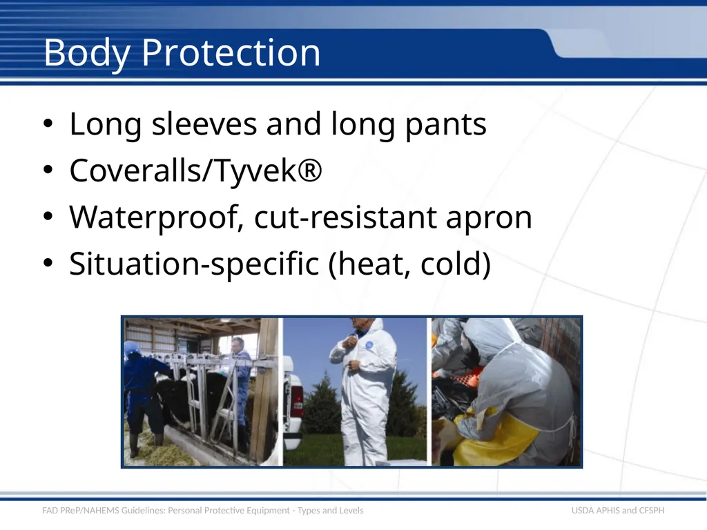 Personal Protective Equipment Types and Levels - slide 14 of 24
