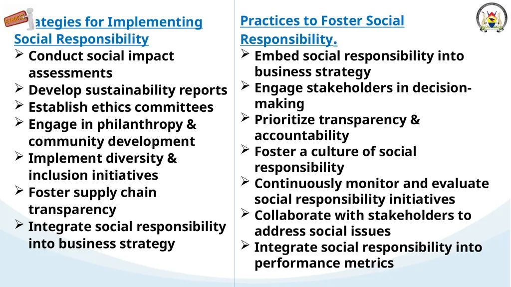 ETHICAL ISSUES IN ENTREPRENERSHIP Ethical issues - slide 13 of 14