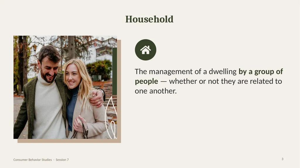 SESSION 7 · CONSUMER BEHAVIOR STUDIES Family and - slide 3 of 28