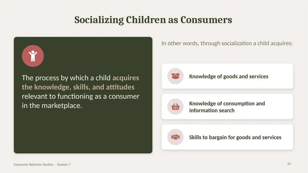 SESSION 7 · CONSUMER BEHAVIOR STUDIES Family and - slide 24 of 28