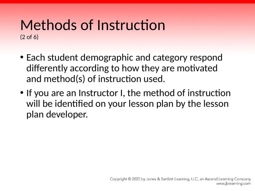 Chapter 3 Methods of Instruction Objectives (1 of - slide 7 of 146