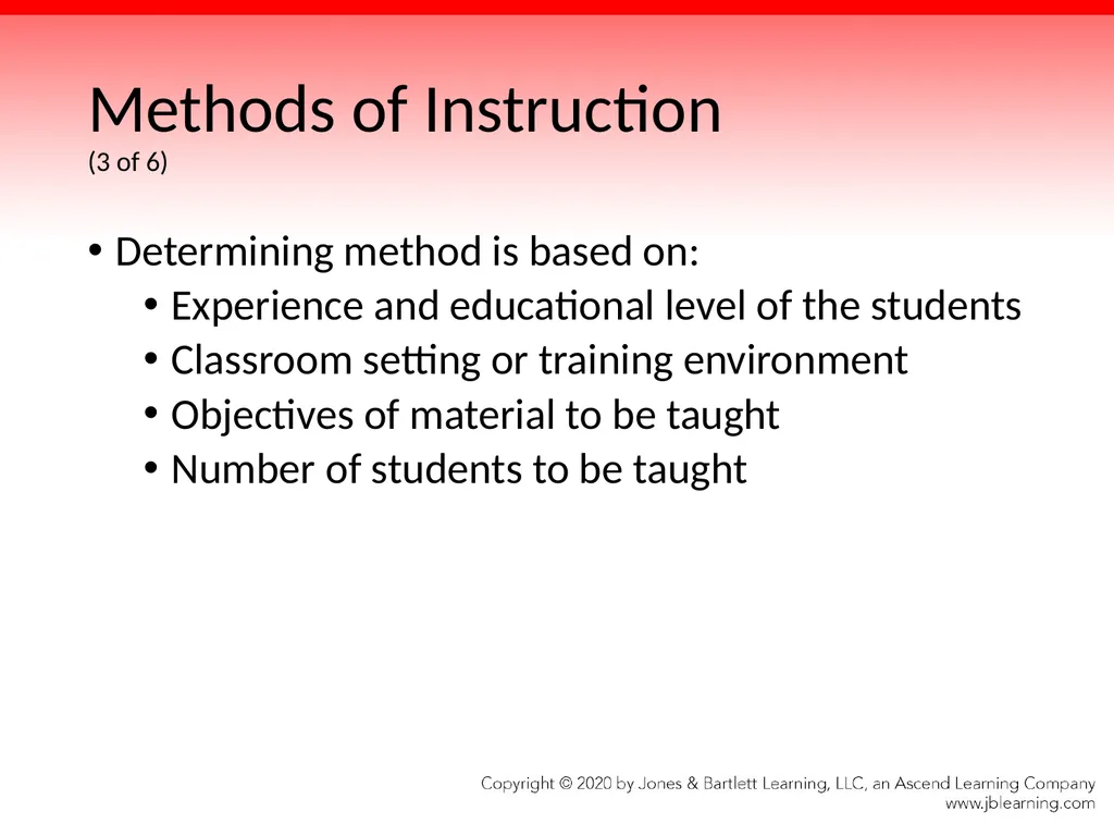 Chapter 3 Methods of Instruction Objectives (1 of - slide 8 of 146