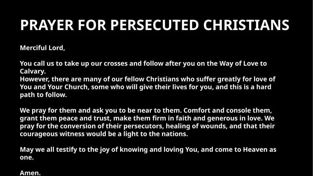 MASS FOR PERSECUTED CHRISTIANS RED NOVEMBER [DATE] - slide 22 of 28