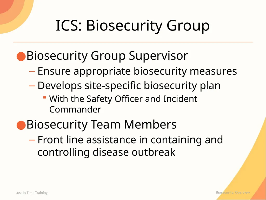 Biosecurity Overview Biosecurity Series of - slide 3 of 20