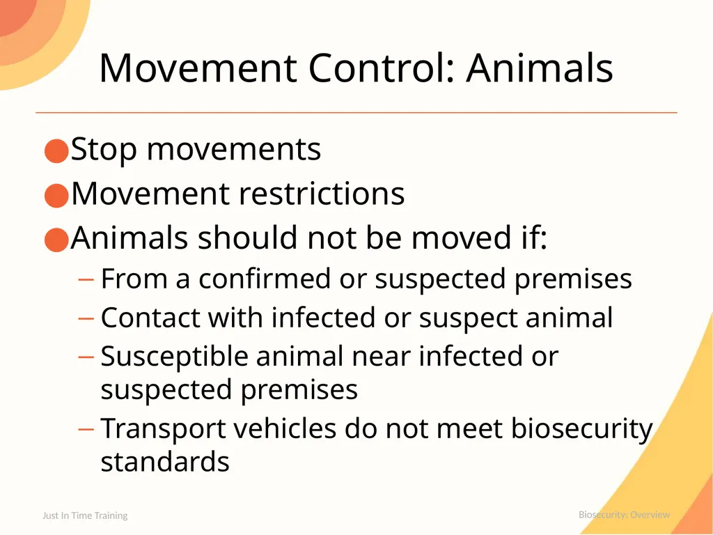 Biosecurity Overview Biosecurity Series of - slide 9 of 20