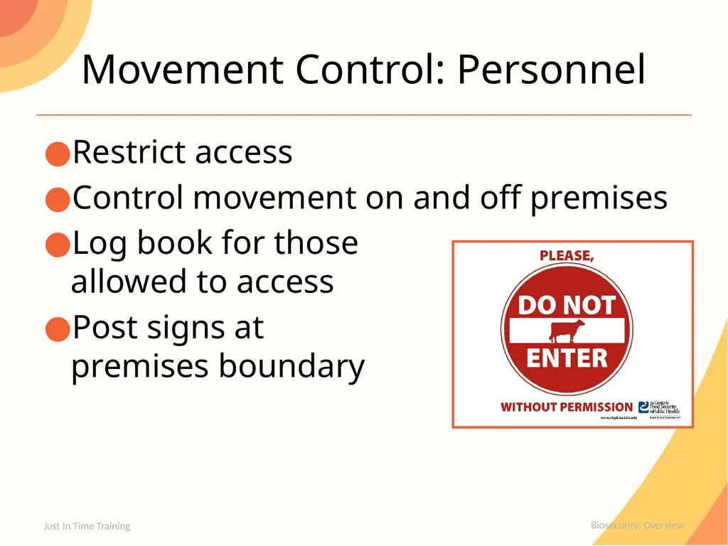 Biosecurity Overview Biosecurity Series of - slide 10 of 20