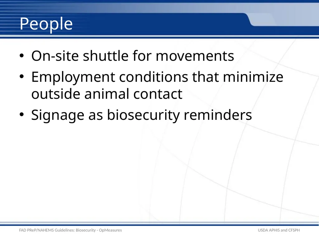 Biosecurity Operational Biosecurity Measures - slide 11 of 25