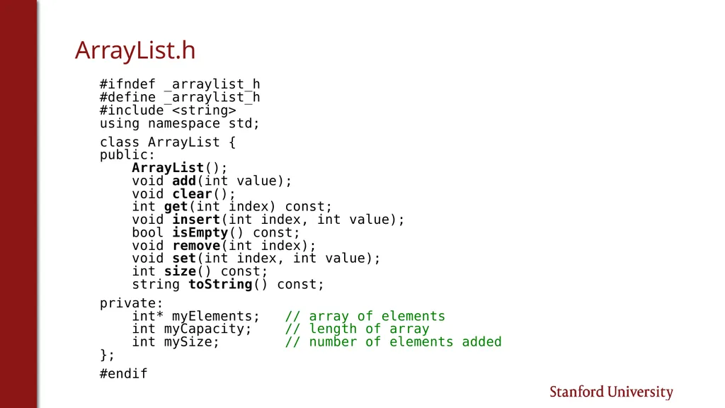 Programming Abstractions Cynthia Lee CS106B Topics - slide 12 of 37