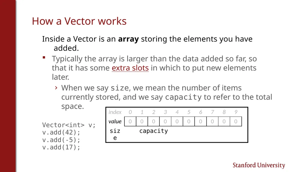 Programming Abstractions Cynthia Lee CS106B Topics - slide 9 of 37