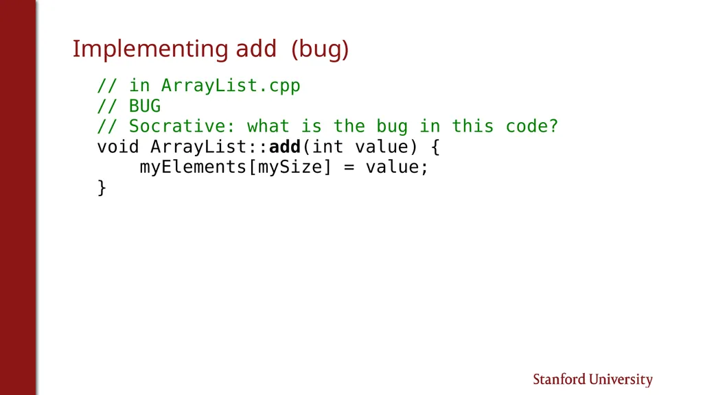 Programming Abstractions Cynthia Lee CS106B Topics - slide 13 of 37