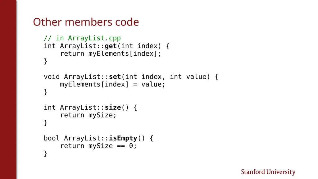Programming Abstractions Cynthia Lee CS106B Topics - slide 19 of 37