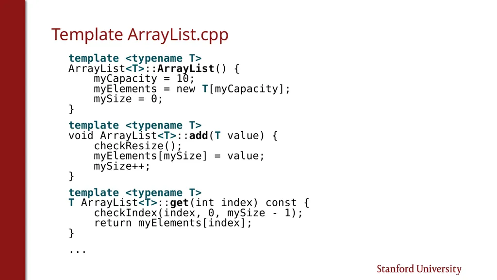 Programming Abstractions Cynthia Lee CS106B Topics - slide 36 of 37