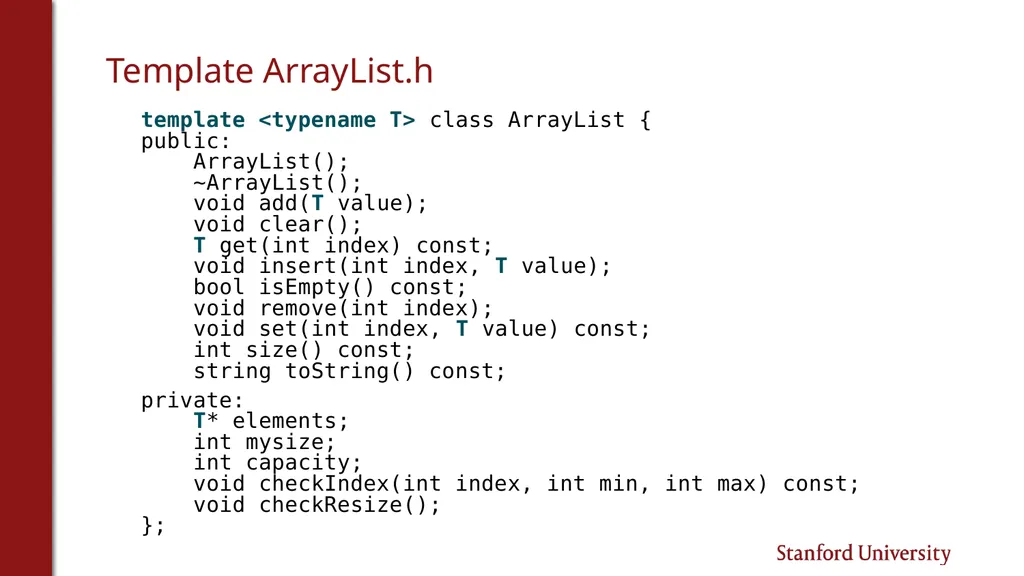 Programming Abstractions Cynthia Lee CS106B Topics - slide 35 of 37