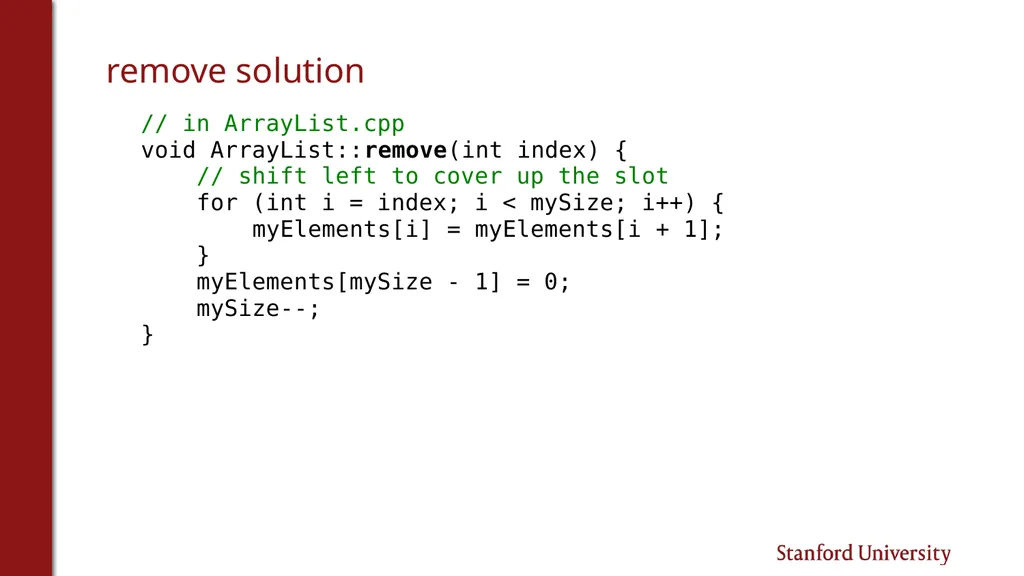 Programming Abstractions Cynthia Lee CS106B Topics - slide 22 of 37