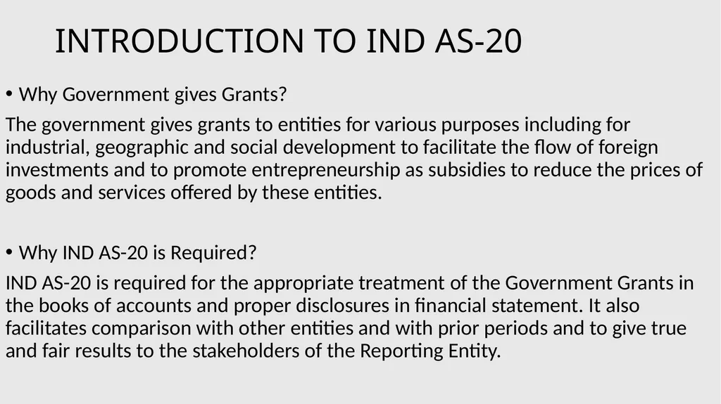 INDIAN ACCOUNTING STANDARD-20 : ACCOUNTING FOR - slide 3 of 18