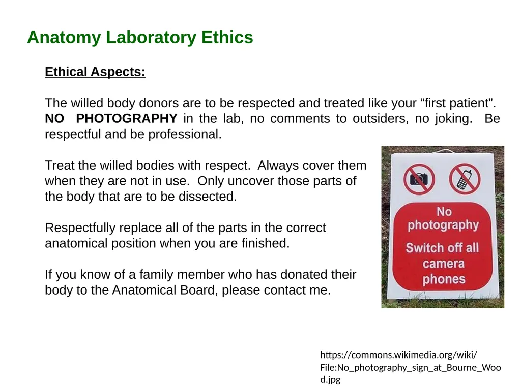 Bioethics in Anatomy Education Resources: - slide 10 of 14
