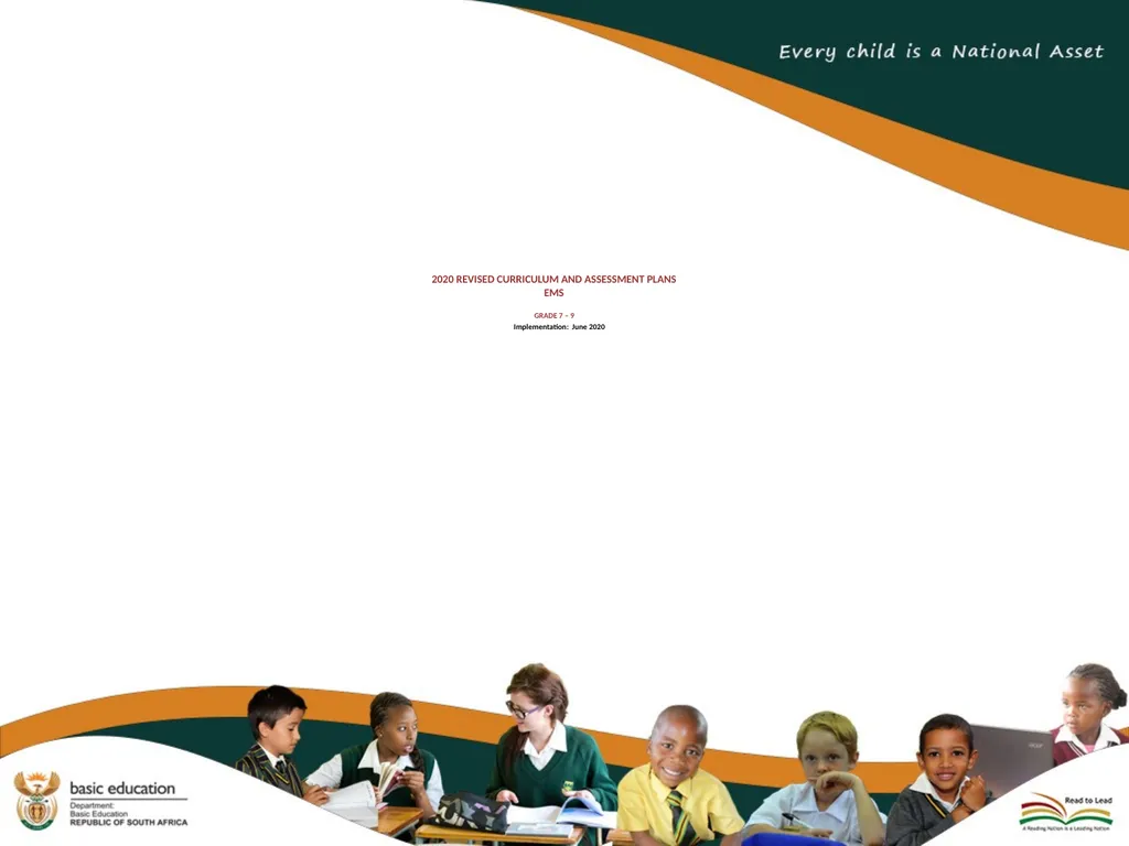 2020 REVISED CURRICULUM AND ASSESSMENT PLANS EMS - slide 1 of 27