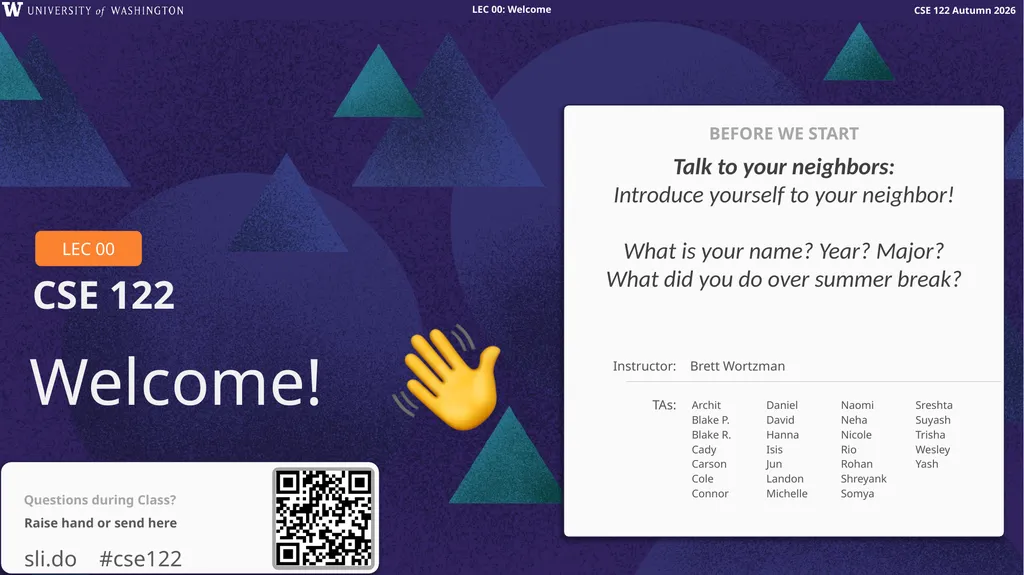 Welcome! Talk to your neighbors: Introduce - slide 1 of 37