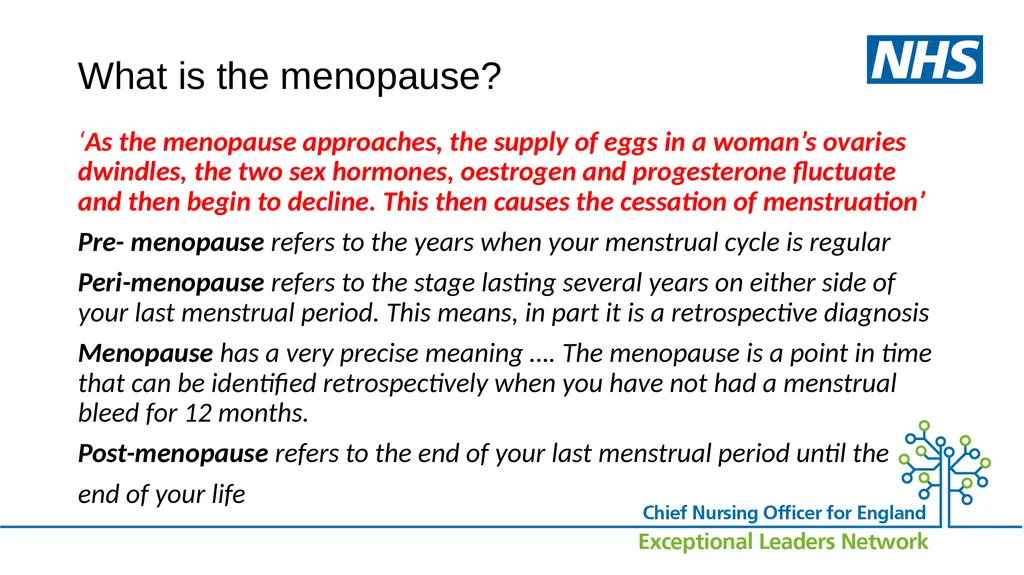 Menopause…….. why it matters Suzanne Banks CBE - slide 2 of 16