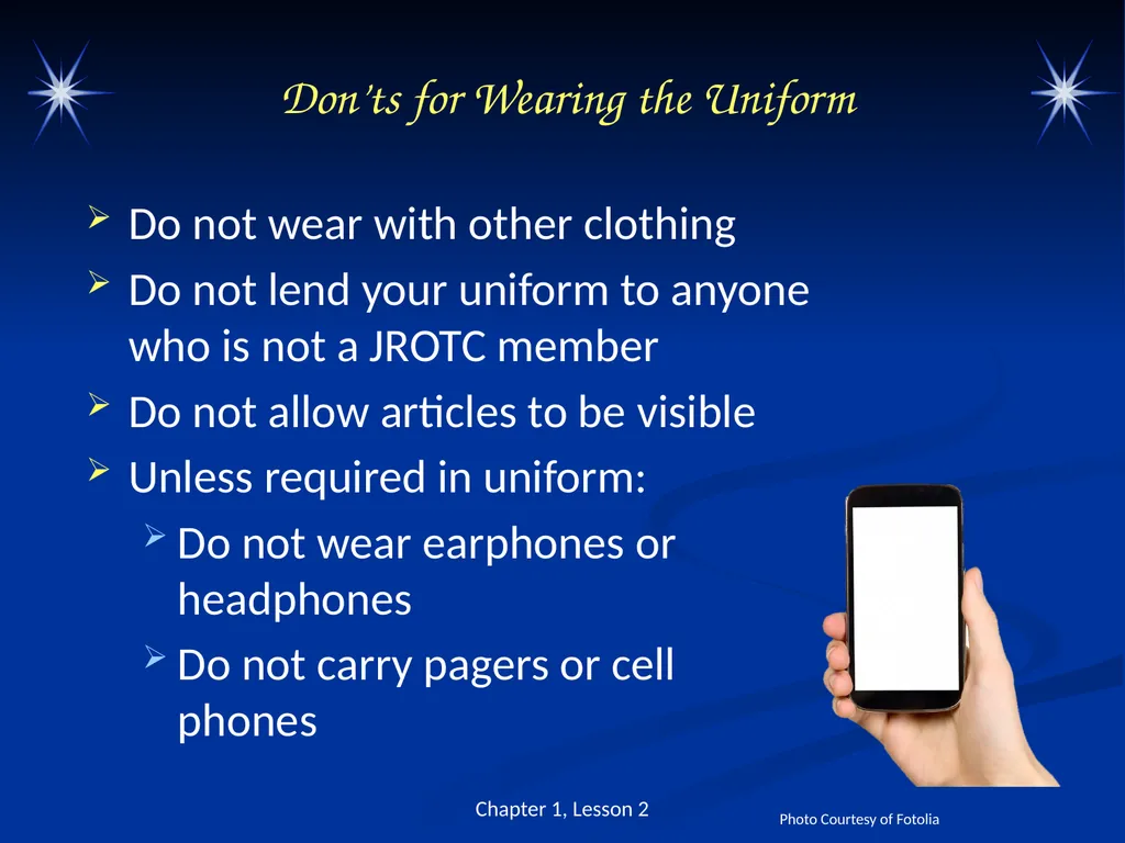 The Military Uniform and Appearance Standards - slide 9 of 26