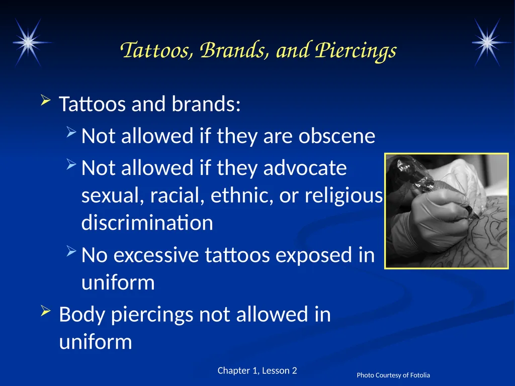 The Military Uniform and Appearance Standards - slide 16 of 26