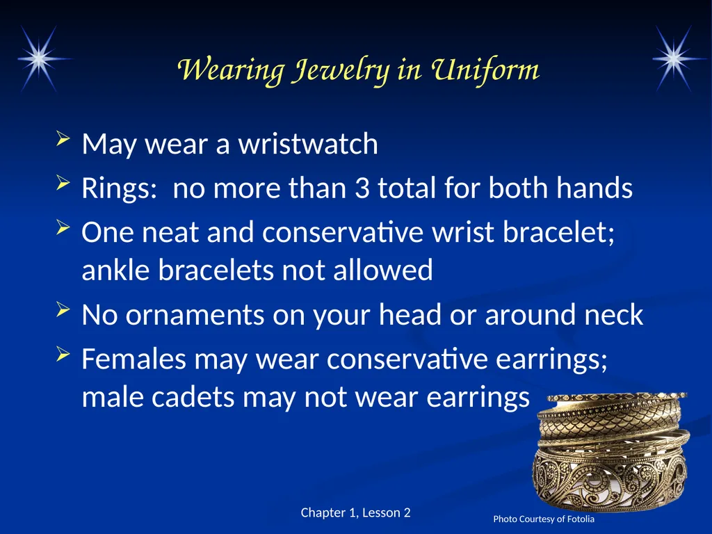 The Military Uniform and Appearance Standards - slide 14 of 26