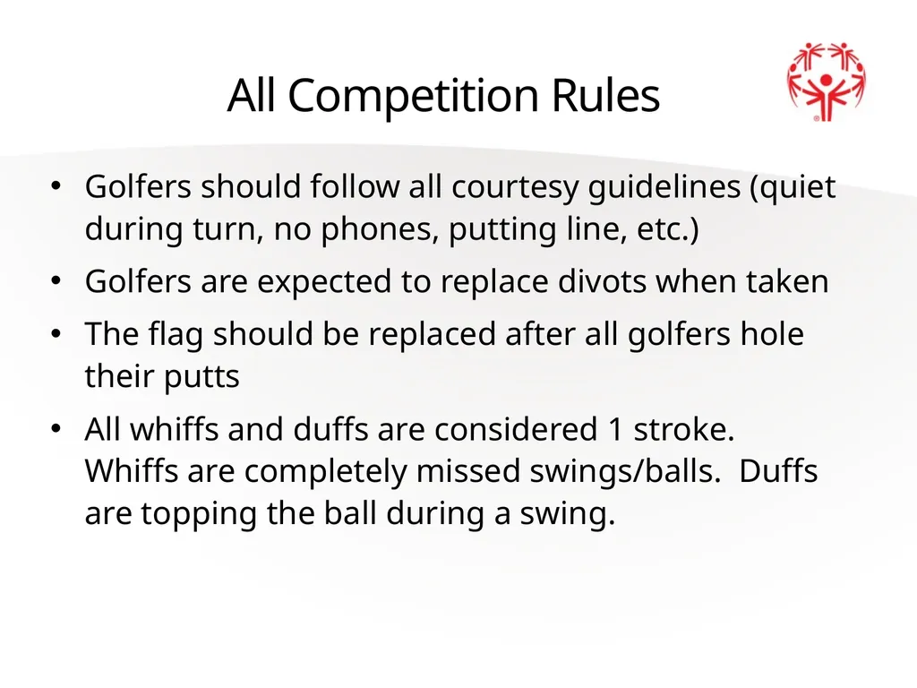 Golf Official Rules Level 1 Individual Skills - slide 5 of 27