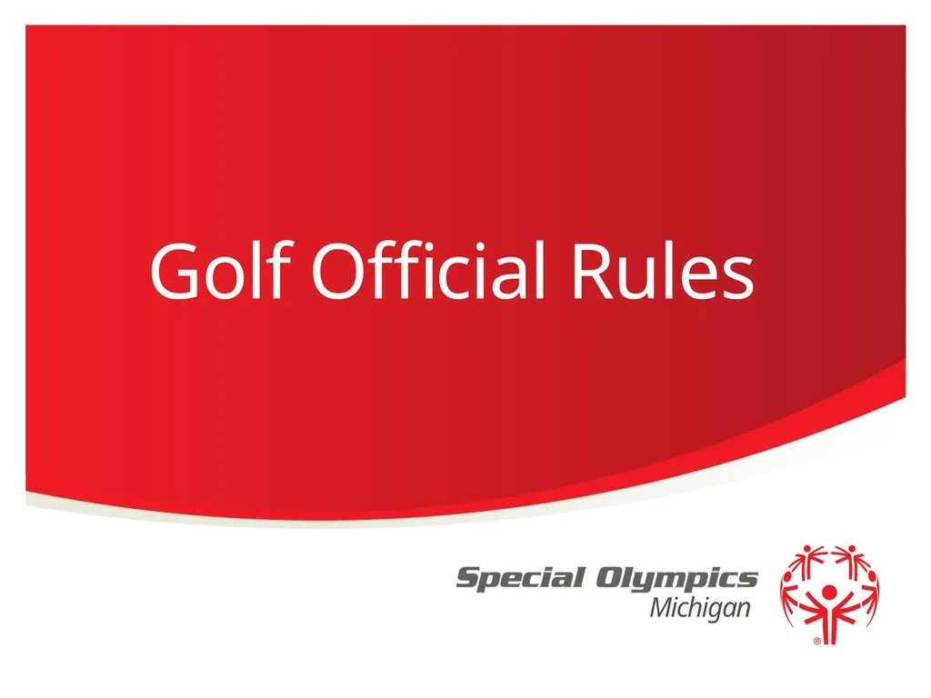 Golf Official Rules Level 1 Individual Skills - slide 1 of 27