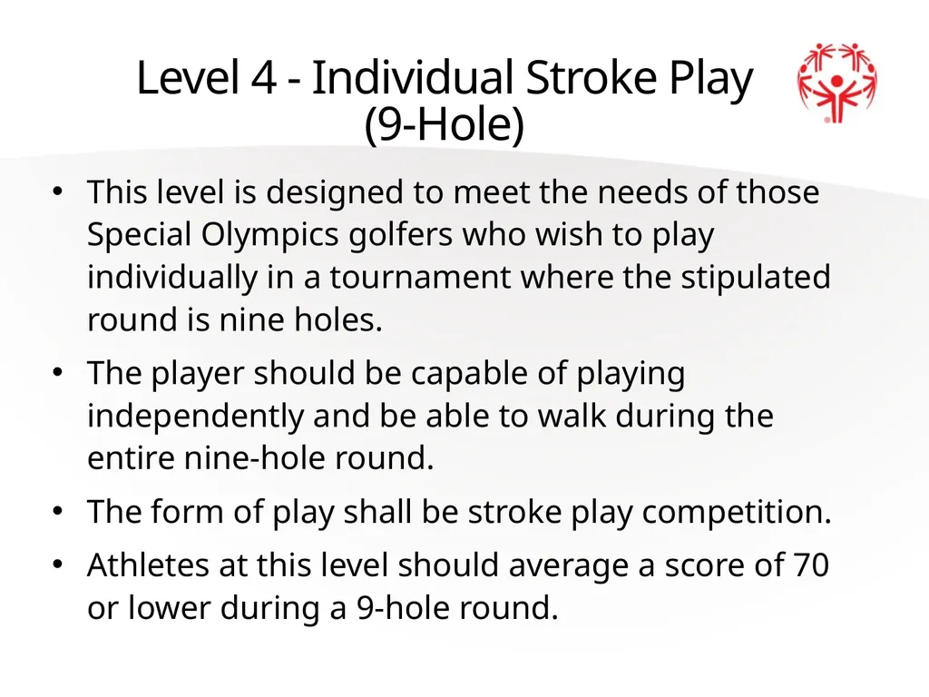 Golf Official Rules Level 1 Individual Skills - slide 8 of 27