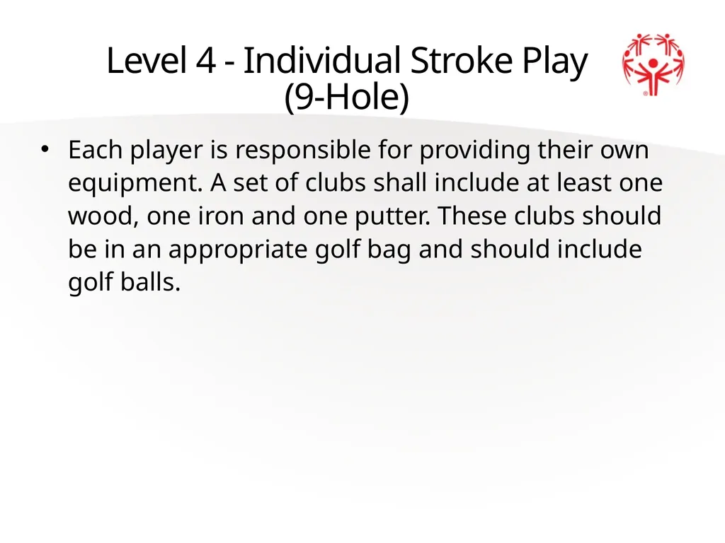 Golf Official Rules Level 1 Individual Skills - slide 9 of 27