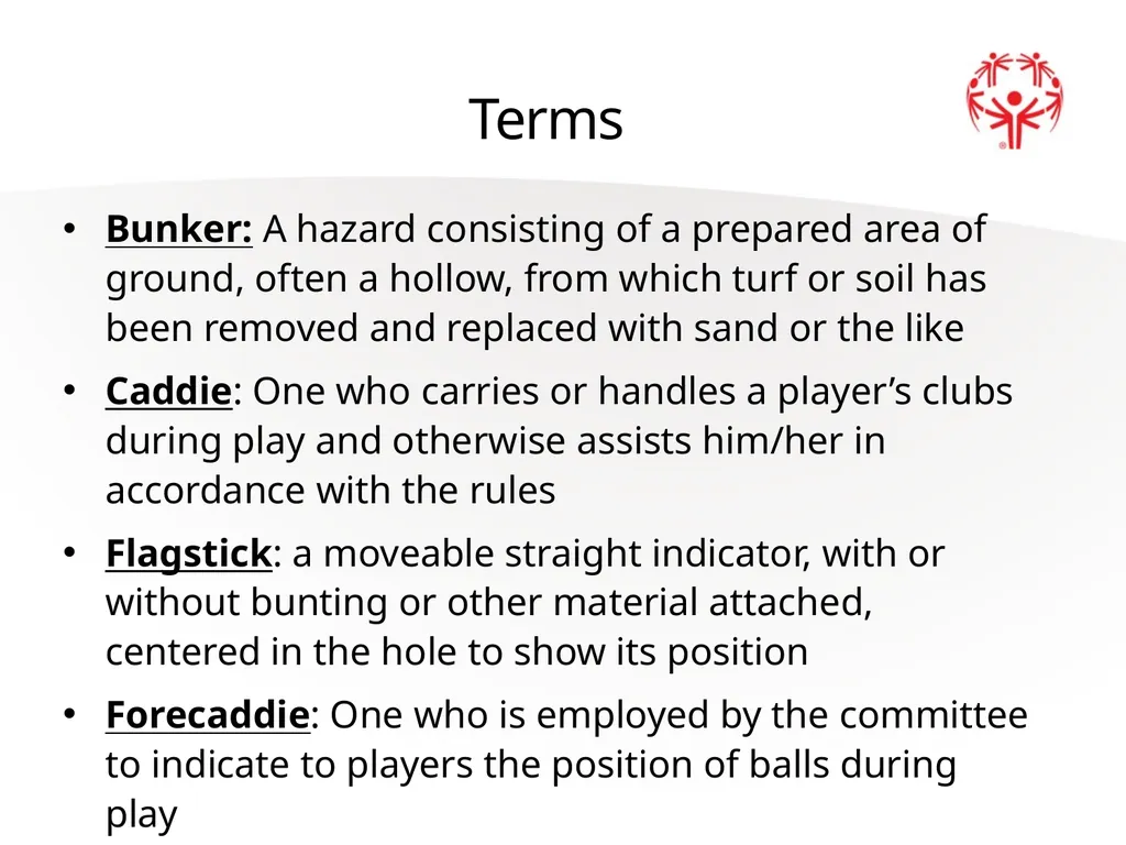 Golf Official Rules Level 1 Individual Skills - slide 26 of 27