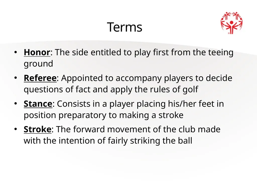 Golf Official Rules Level 1 Individual Skills - slide 27 of 27