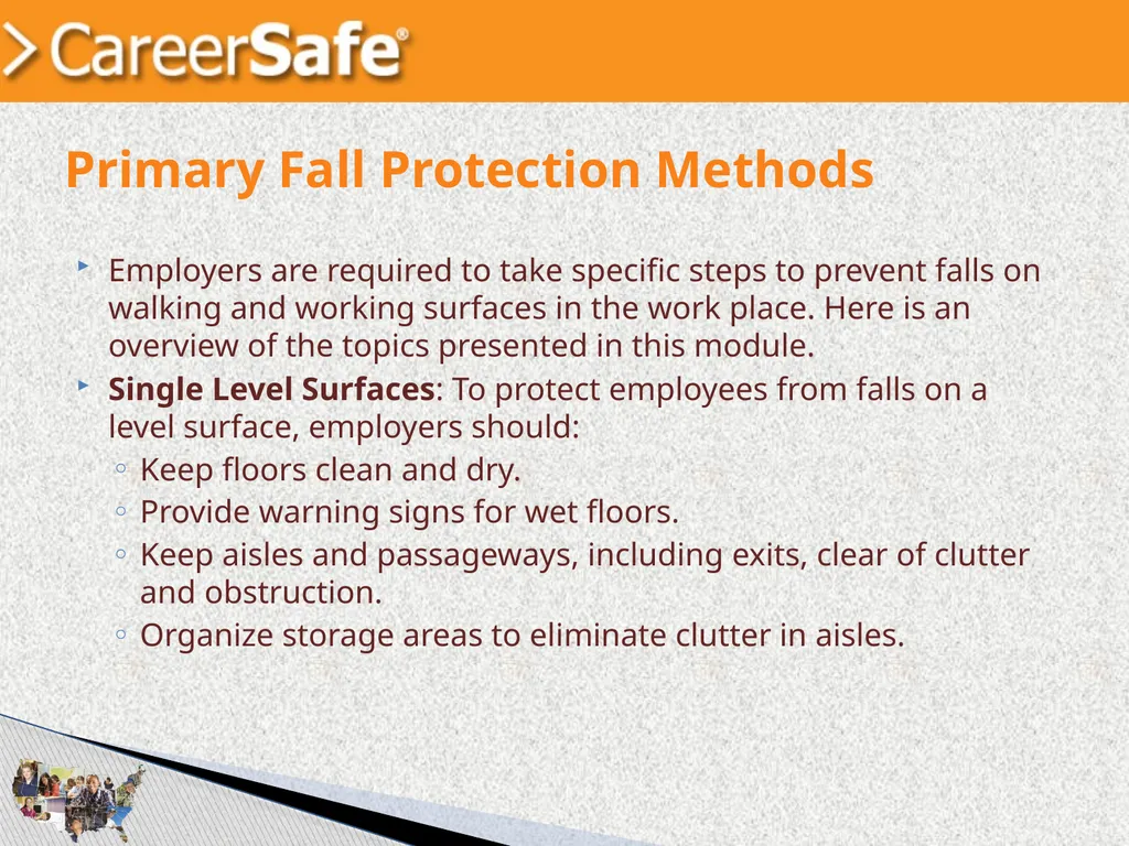 www.CareerSafeOnline.com Walking and Working - slide 37 of 39