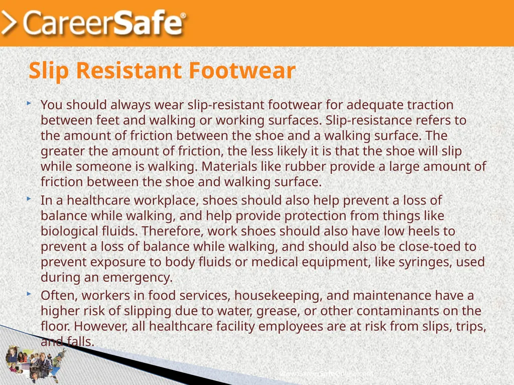 www.CareerSafeOnline.com Walking and Working - slide 14 of 39