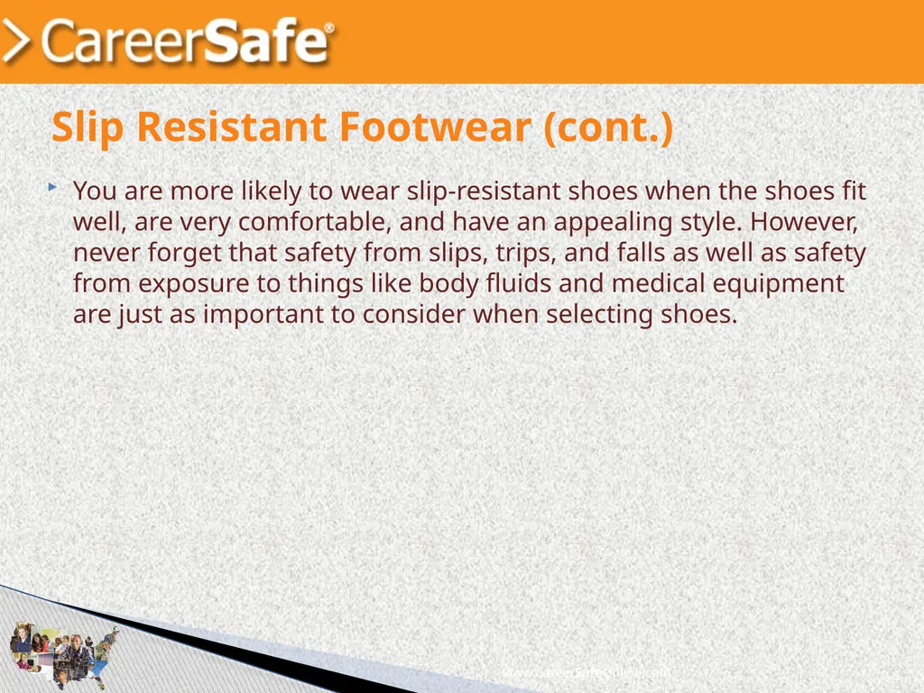 www.CareerSafeOnline.com Walking and Working - slide 15 of 39