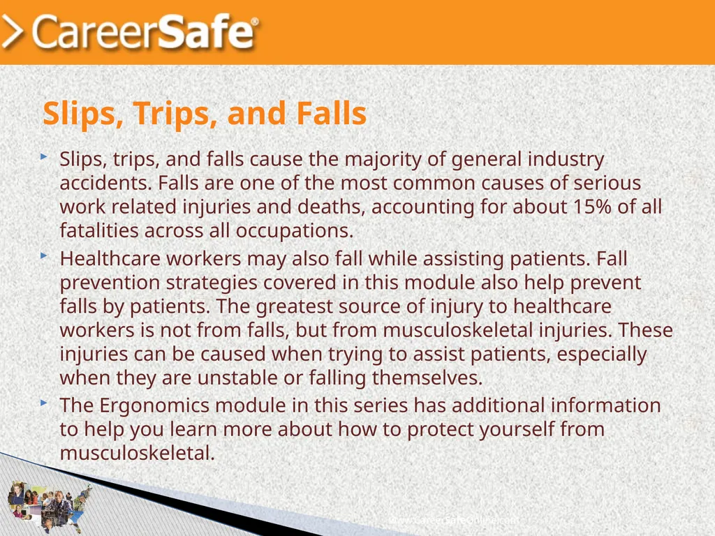www.CareerSafeOnline.com Walking and Working - slide 2 of 39
