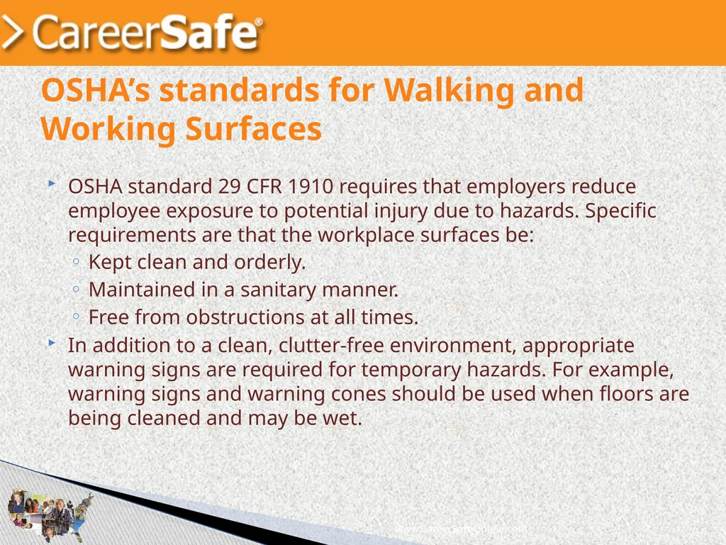www.CareerSafeOnline.com Walking and Working - slide 5 of 39